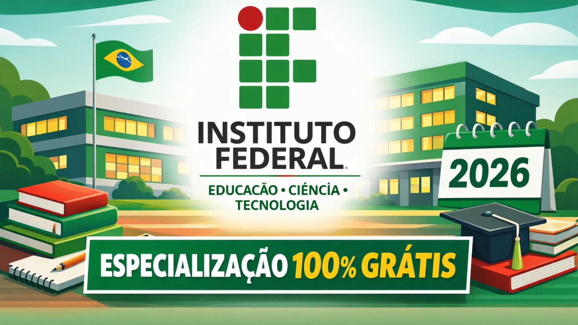 IFSP abre 40 vagas em especialização gratuita em Docência na Educação Básica no campus Campinas, com 500 horas, aulas noturnas e início em 2026.