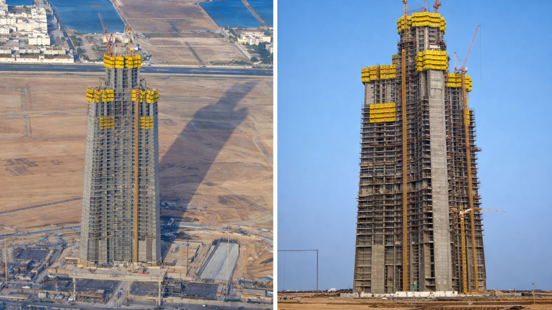 Projeto saudita planeja arranha-céu de 2 km em Riade, com 678 andares e US$ 5 bilhões, mirando recorde global e hotéis nas nuvens.