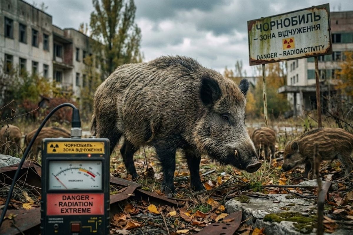 Javalis selvagens em Chernobyl desafiam a radiação: contaminação radioativa persiste na zona de exclusão, mostrando adaptação e impacto ambiental duradouro.