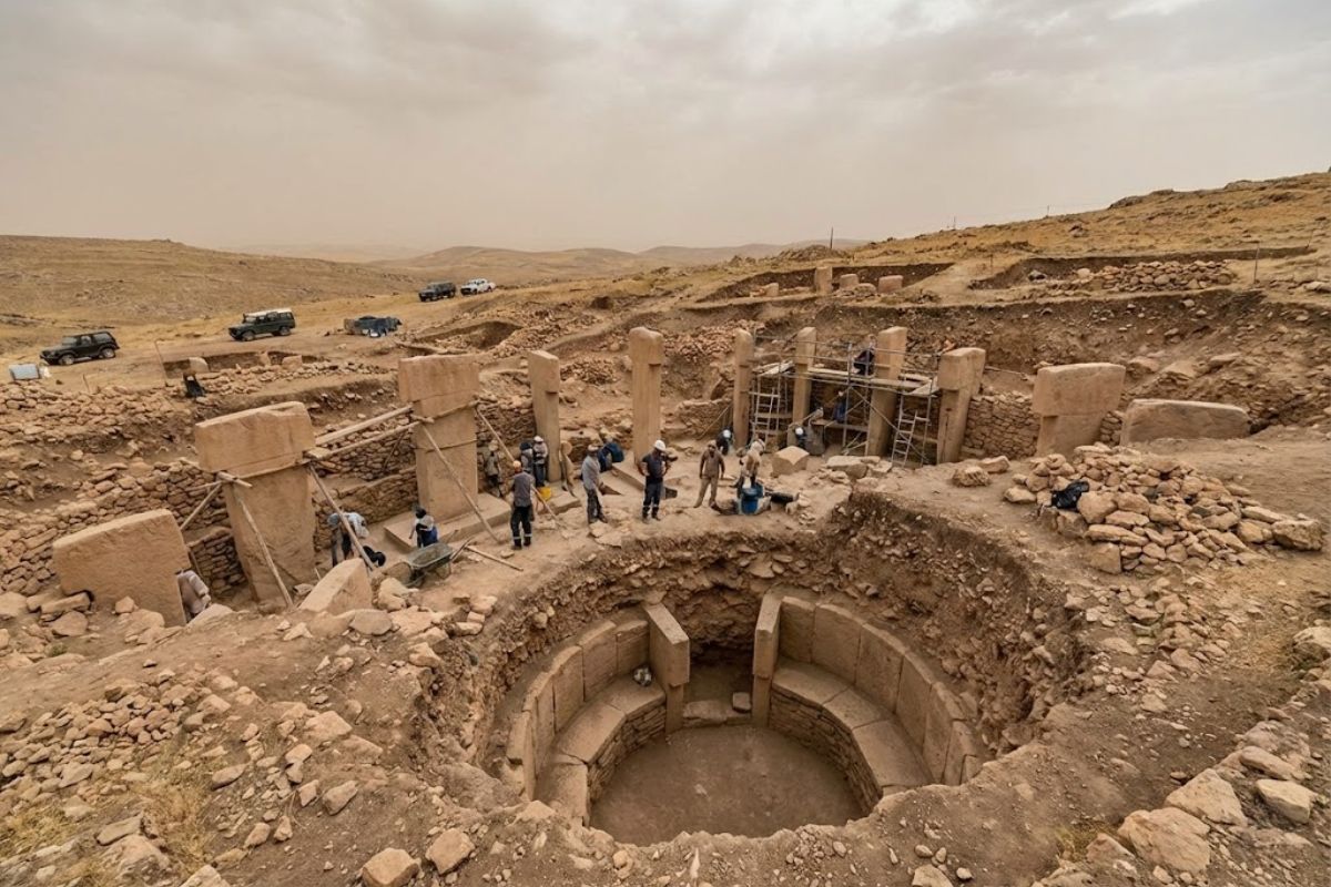 Karahan Tepe na Anatólia revela pilares em T e câmaras subterrâneas antes da agricultura, com rede regional e encerramento deliberado.