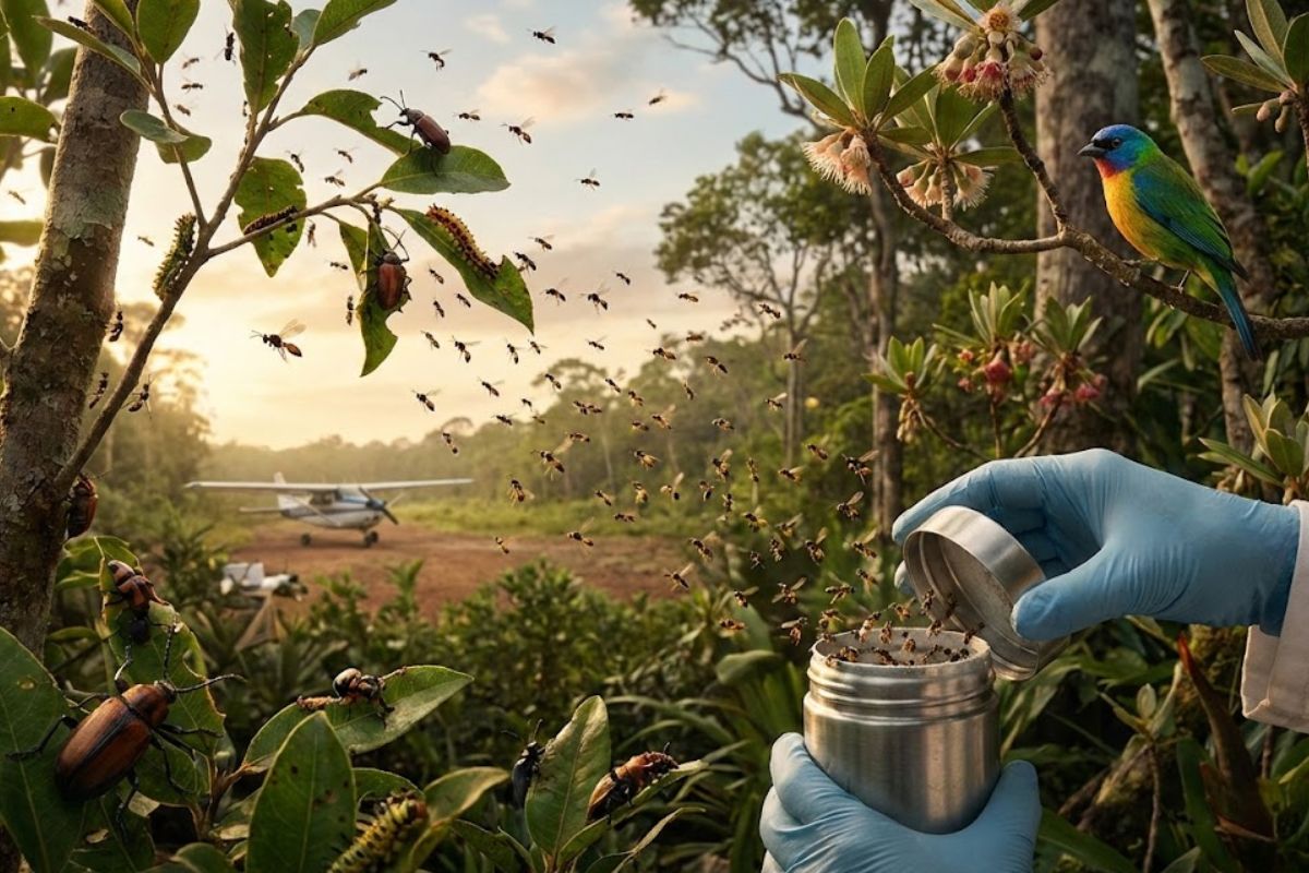 Vespas usadas em controle biológico eliminaram inseto invasor salvaram floresta nativa evitaram extinção de pássaro raro e mudaram o destino de uma ilha remota