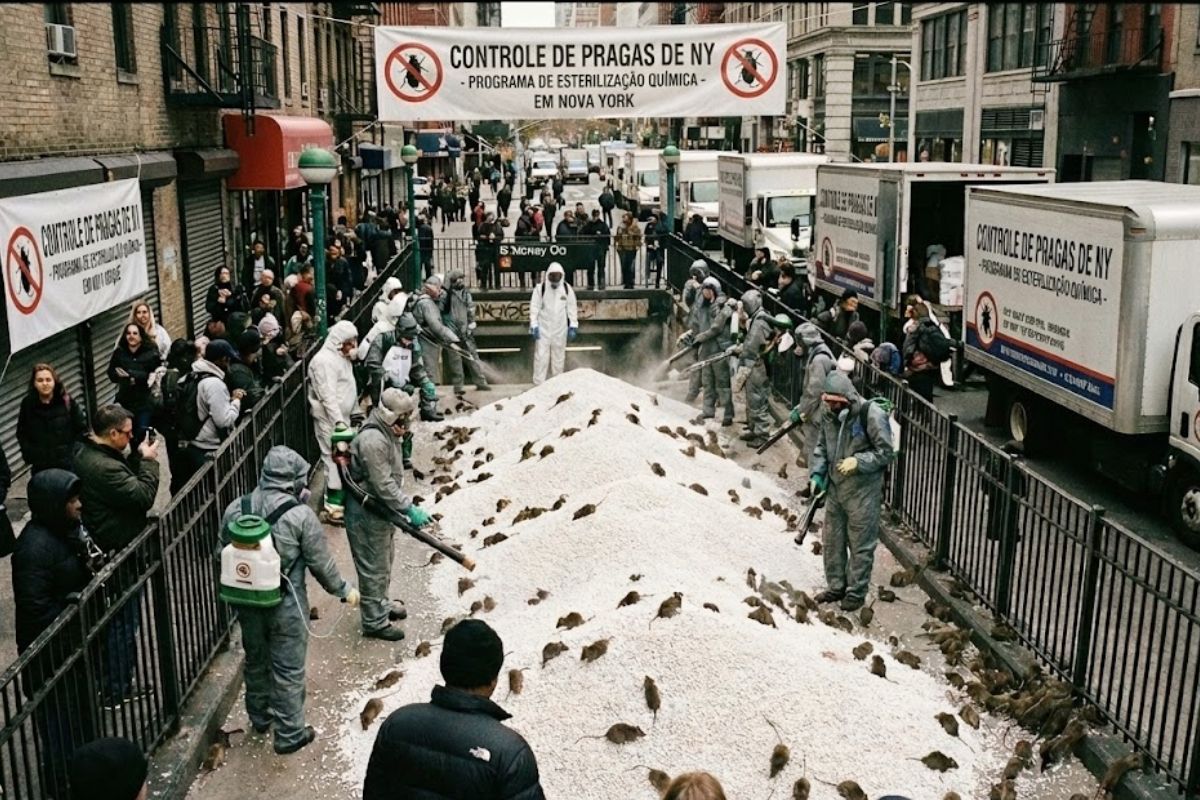 Nova York enfrenta infestação em Nova York com esterilizantes químicos e novo combate aos roedores para conter a reprodução dos ratos.