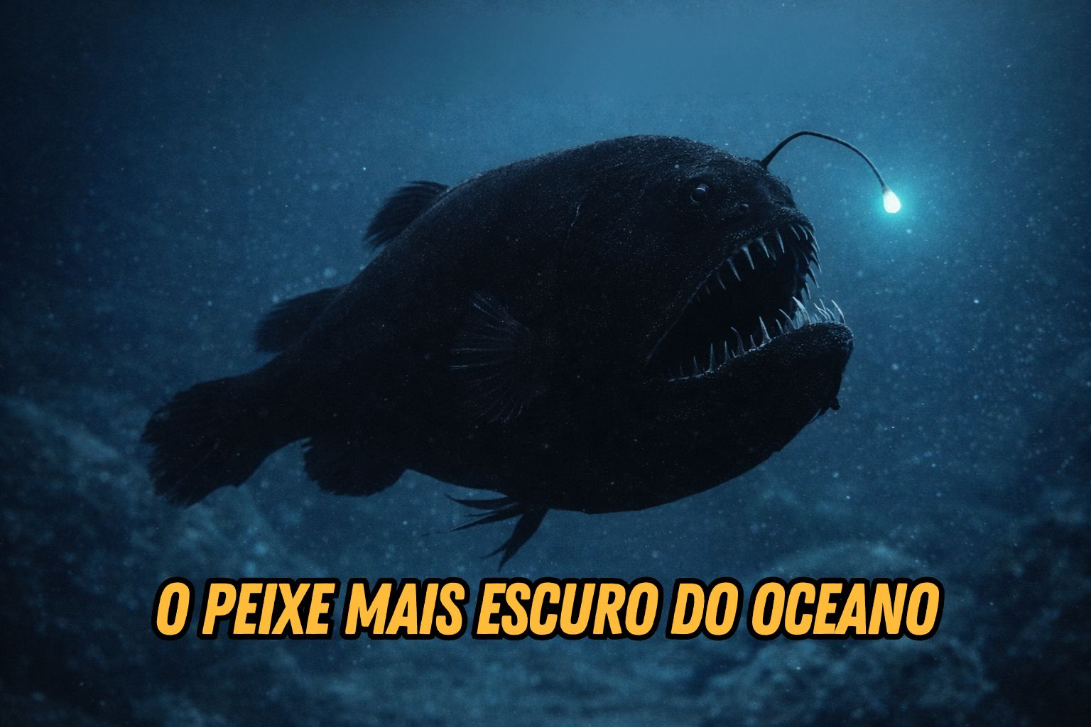 O peixe que é mais escuro que o próprio abismo: vivendo a mais de 1.000 metros de profundidade, o Melanocetus johnsonii possui pele que absorve 99,9% da luz e usa bioluminescência para sobreviver onde o oceano é eternamente negro