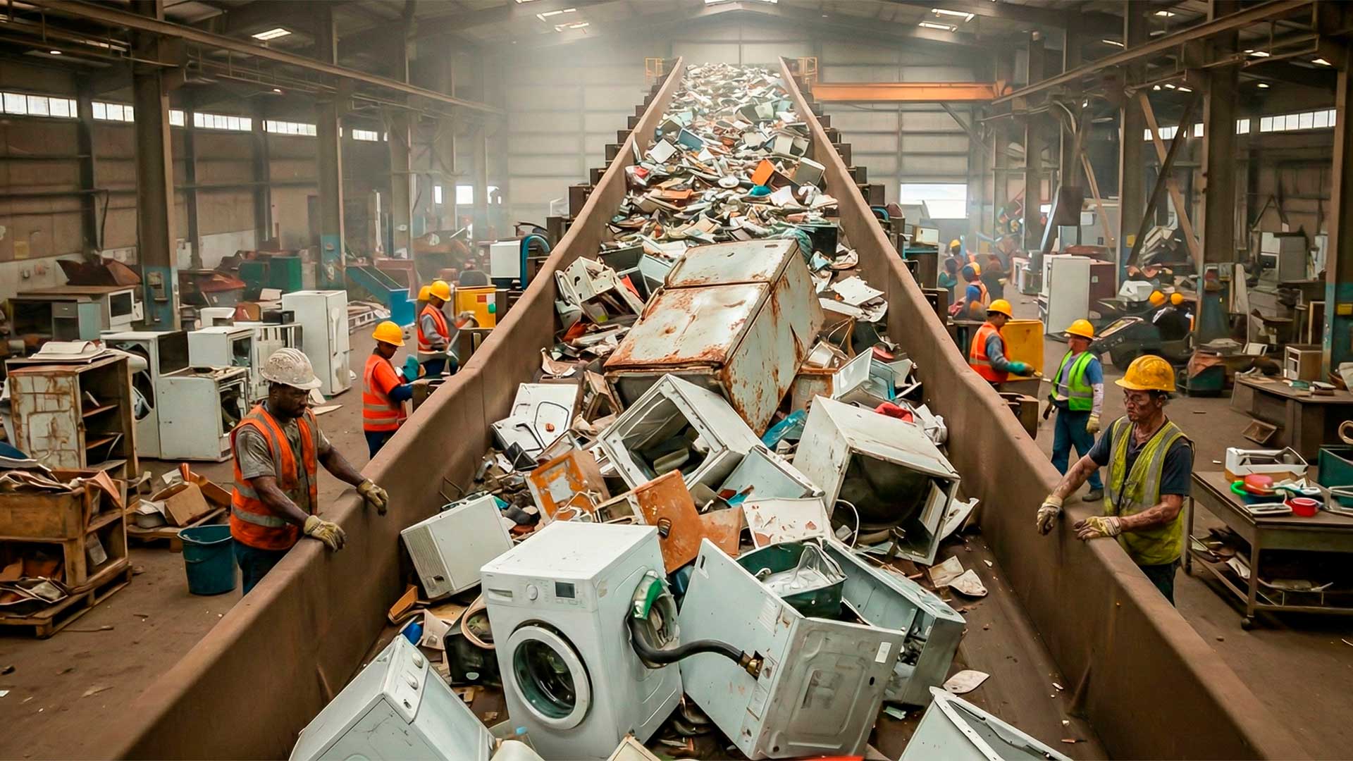 Milhões de geladeiras e TVs velhas estão virando matéria prima de volta para fábricas e carros, mas o mundo ainda deixa 77,7% do lixo eletrônico fora da reciclagem formal