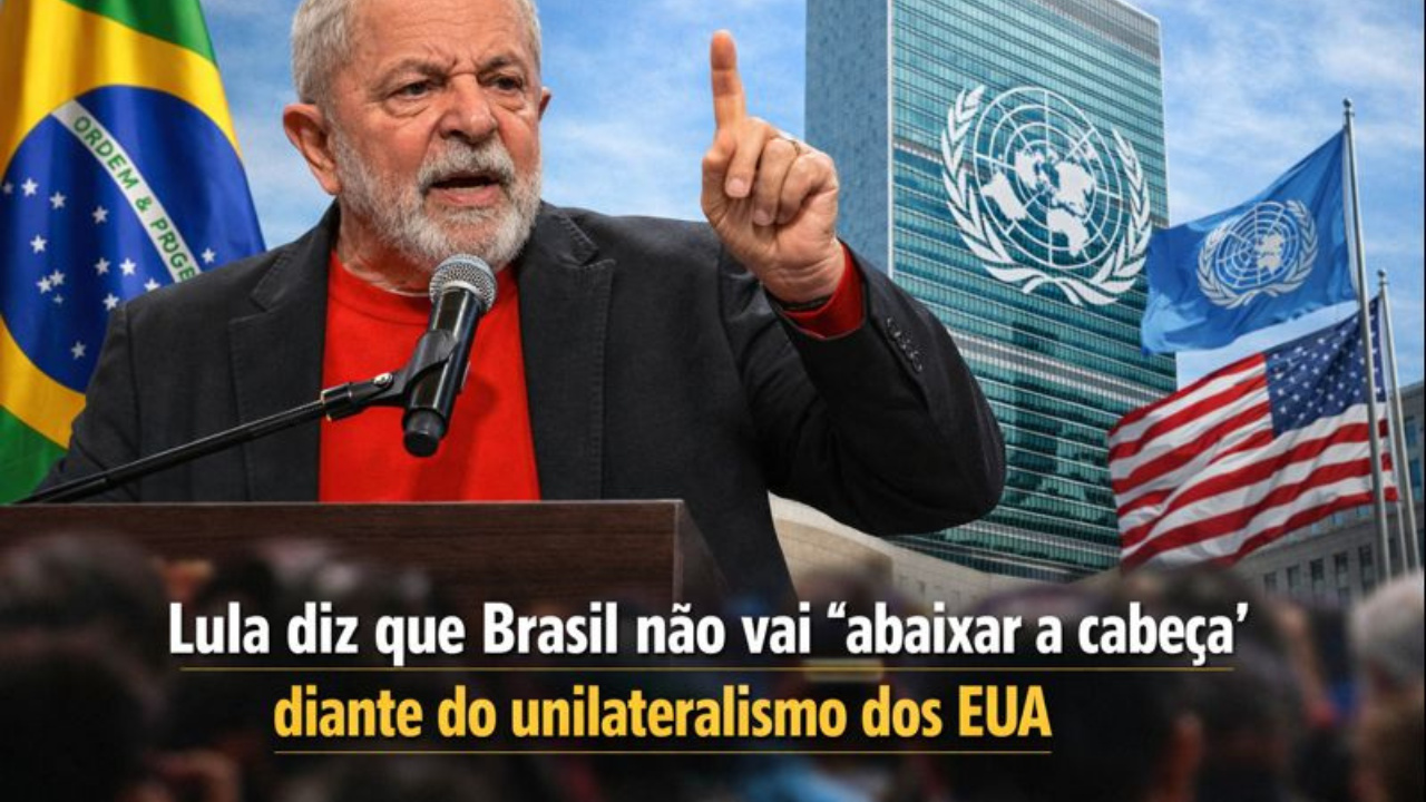 Presidente critica unilateralismo dos EUA, alerta para crise na ONU e reforça a política externa brasileira baseada no diálogo.