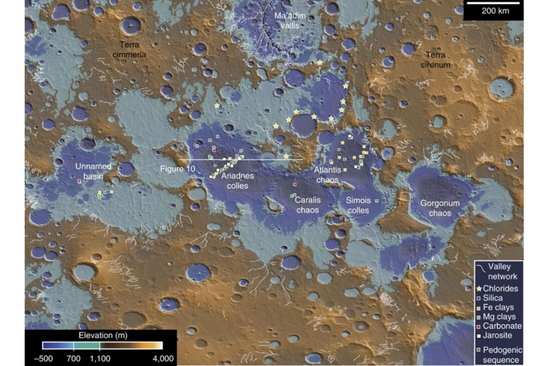 La mayor cascada del Sistema Solar en Marte surge en la cuenca de Aredania, antiguo mar con fuentes hidrotermales que indican agua extrema y posible origen de la vida