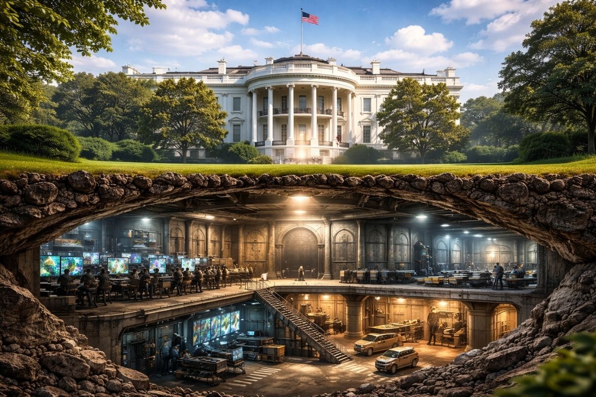 Não é só uma casa a Casa Branca esconde uma cidade subterrânea, nasceu num pântano, queimou, quase desabou, virou bunker secreto e foi reconstruída cinco vezes (1)