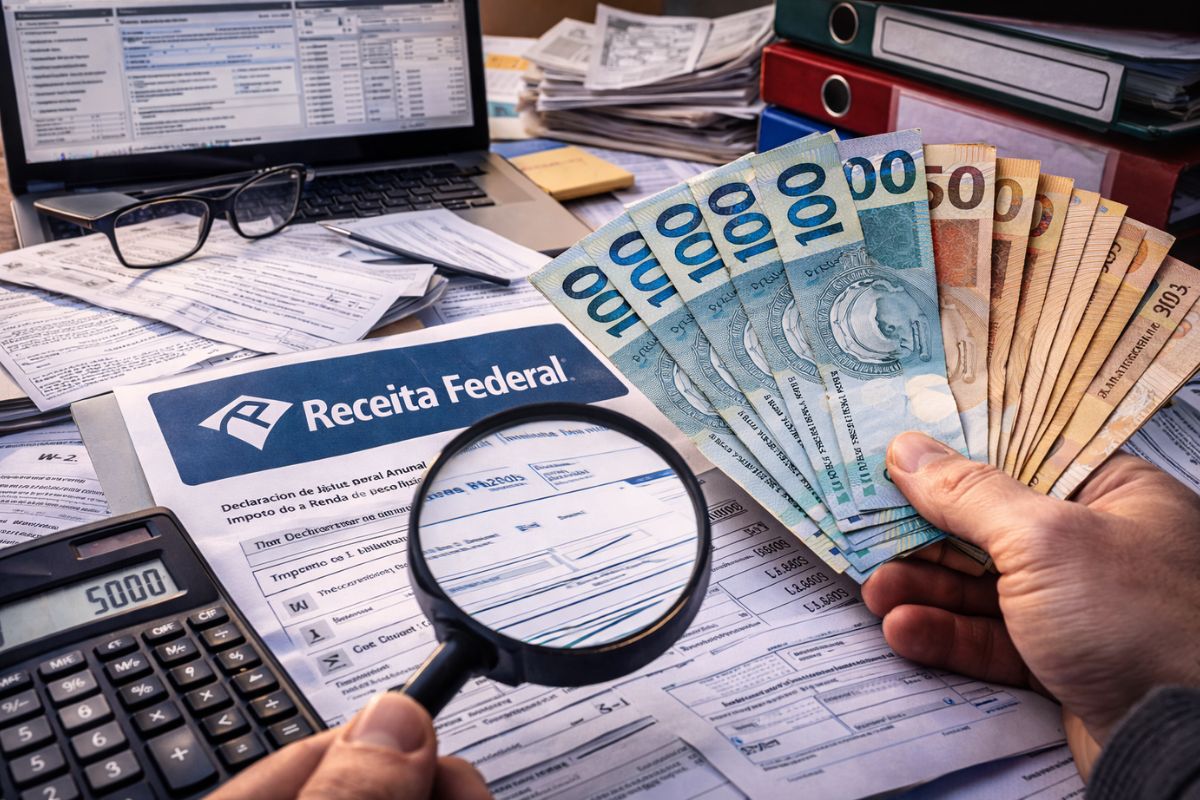 Receita exige declaração do Imposto de Renda 2026 mesmo com isenção até R$ 5 mil e mantém burocracia obrigatória para quem não paga imposto.