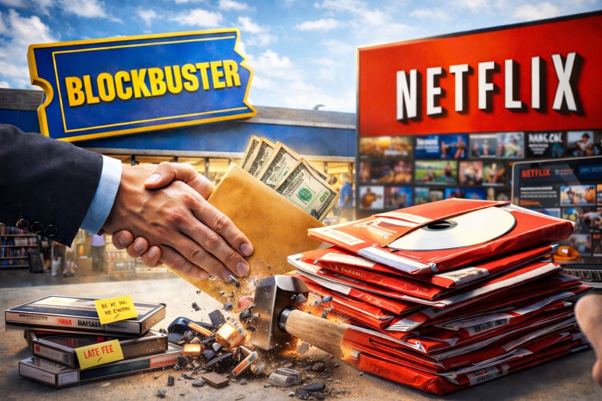 Netflix nasceu ignorada, ofereceu 50 milhões à Blockbuster e levou um não, apostou em DVDs pelo correio, assinatura e streaming, derrubou o império das locadoras e mudou hábitos