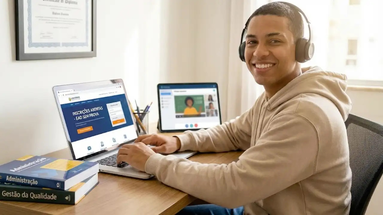 graduação EAD - cursos gratuitos - administração - gestão - vagas - universidade
