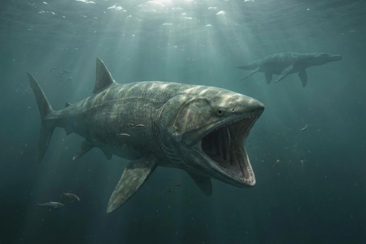 Leedsichthys no Jurássico, o maior peixe ósseo da história, aparece em fósseis da Europa e da América do Sul e mostra como o plâncton sustentou gigantes e mudou a história dos oceanos.