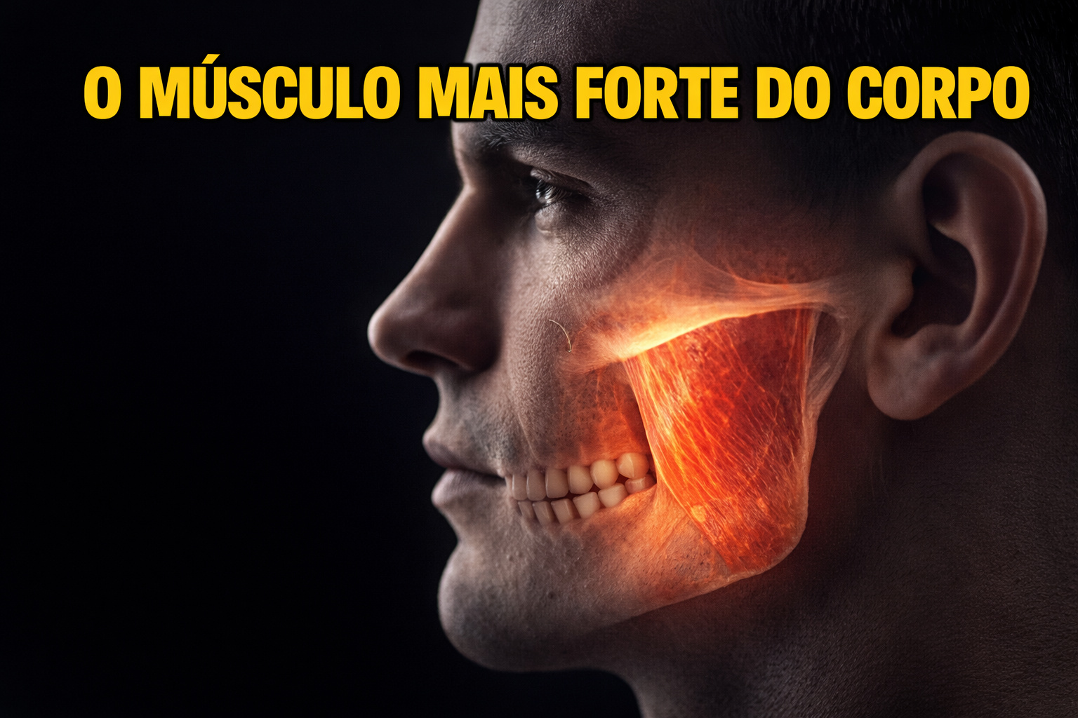 O músculo mais forte do corpo humano não está nos braços nem nas pernas: o masseter pode gerar mais de 90 kg de força e explica por que a mordida humana é tão poderosa