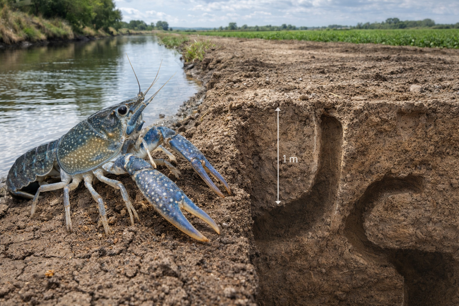 O “peixe” que cava túneis de até 1 metro no solo, tolera secas extremas e altera a hidrologia de rios: o lagostim Yabby se expande com irrigação agrícola e já preocupa pesquisadores na Austrália e na Europa