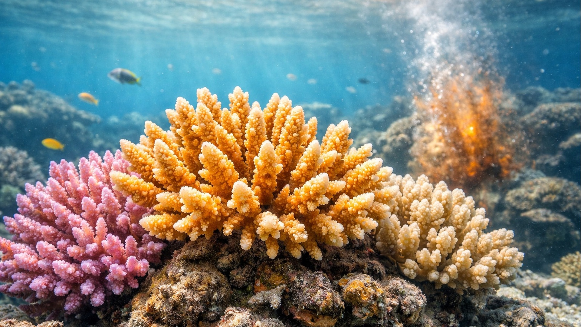 Descubra como Maurício restaura recifes com corais resistentes ao calor, atingindo 98% de sobrevivência em águas de 31°C.