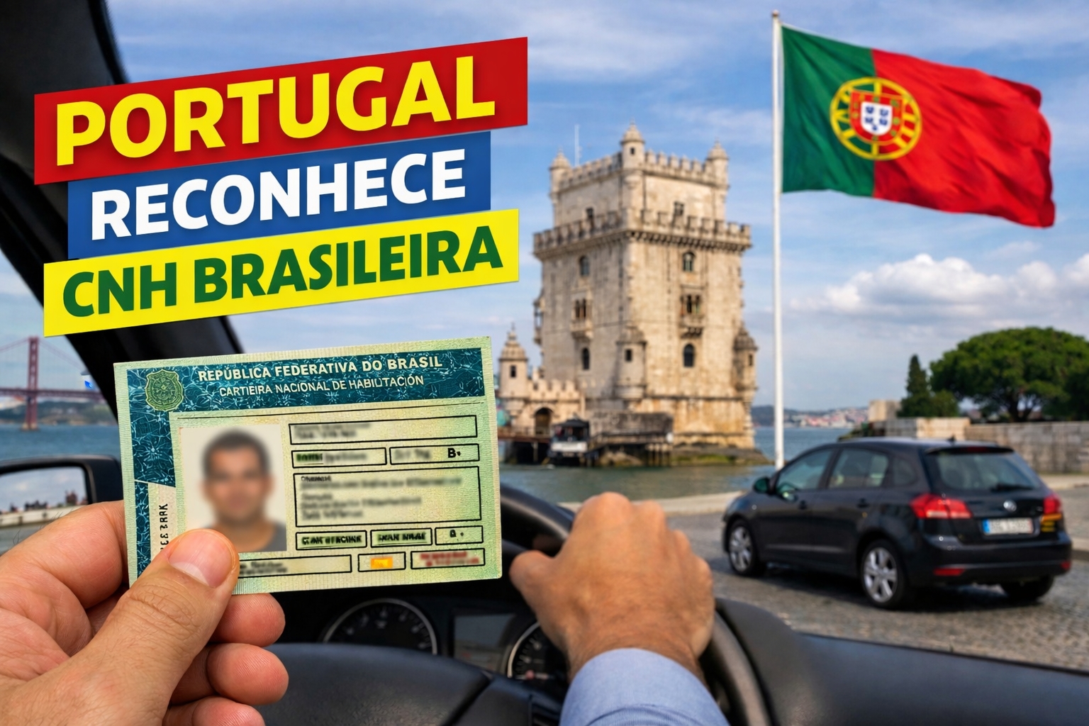 CNH - PORTUGAL - MOTORISTAS - BRASIL - documento - país europeu - 60 anos