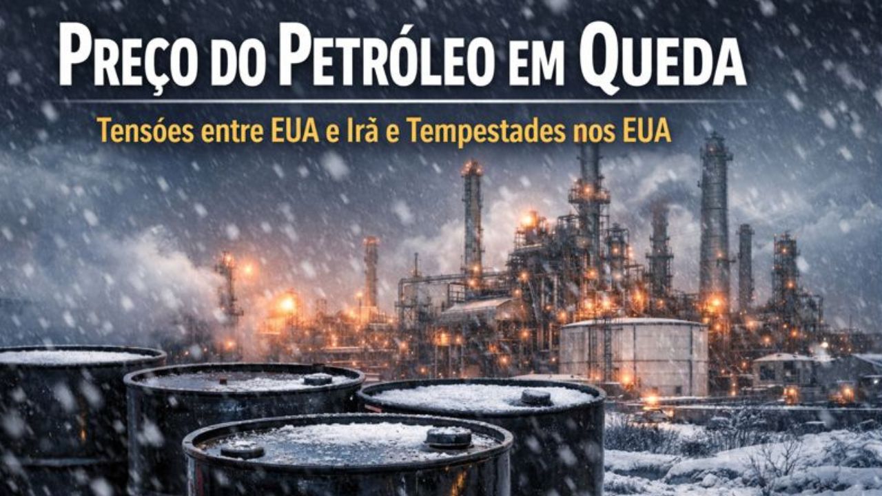 Preço do petróleo cai com tempestades e crise EUA-Irã. Petrobras corta gasolina, mas combustível segue acima do nível internacional.