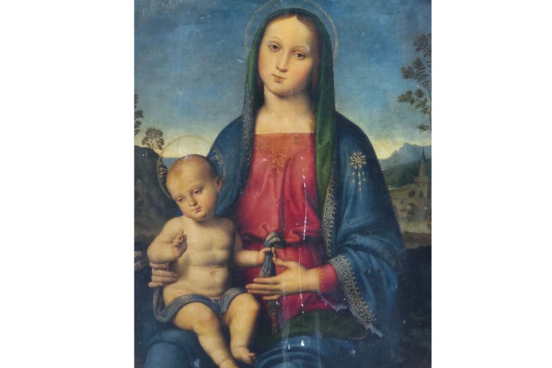 obra renacentista perdida atribuida a Perugino sale de un cuadro en garaje, explota en subasta y reaviva el debate sobre el Renacimiento italiano.