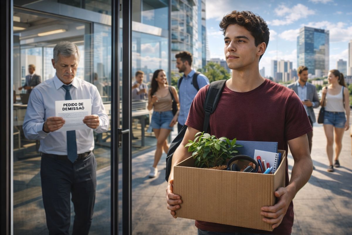 Recorde de demissões voluntárias no Brasil 8,5 milhões pediram para sair em 2025, com jovens liderando, mercado aquecido e busca por salário e flexibilidade, como Bruno