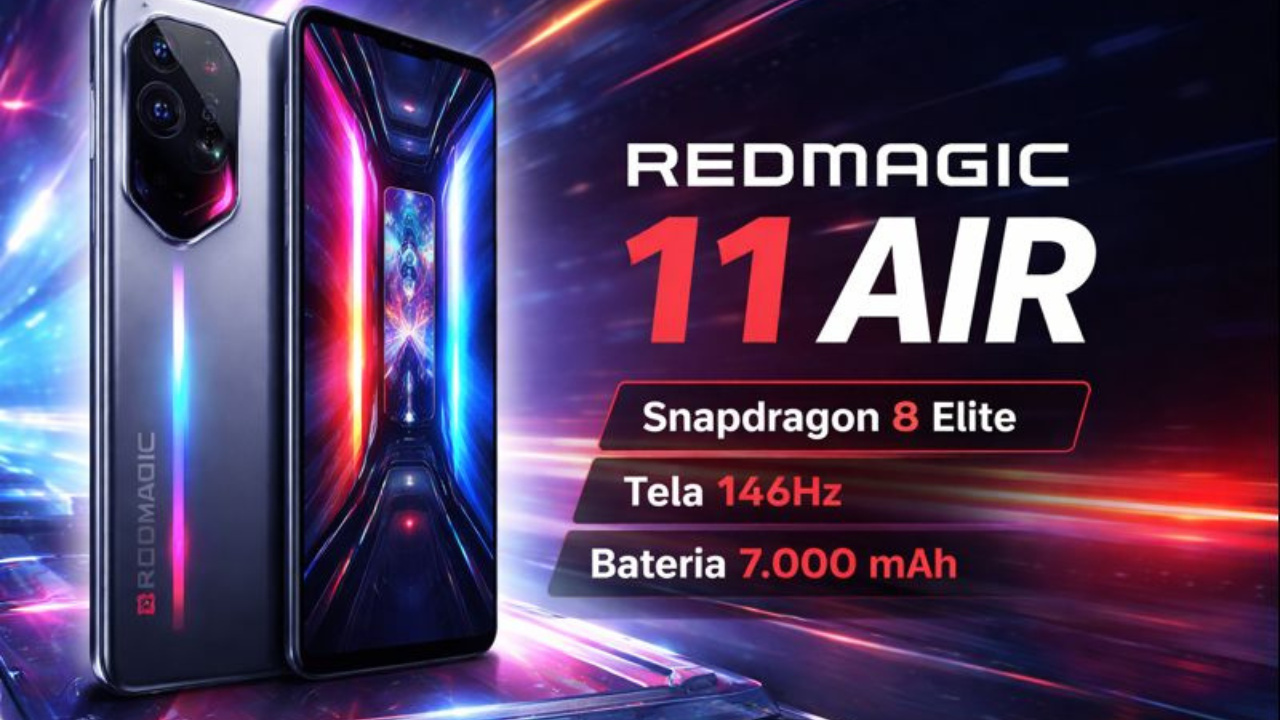Com Snapdragon 8 Elite, o RedMagic 11 Air chega ao Brasil como smartphone ultrafino voltado para jogos exigentes.