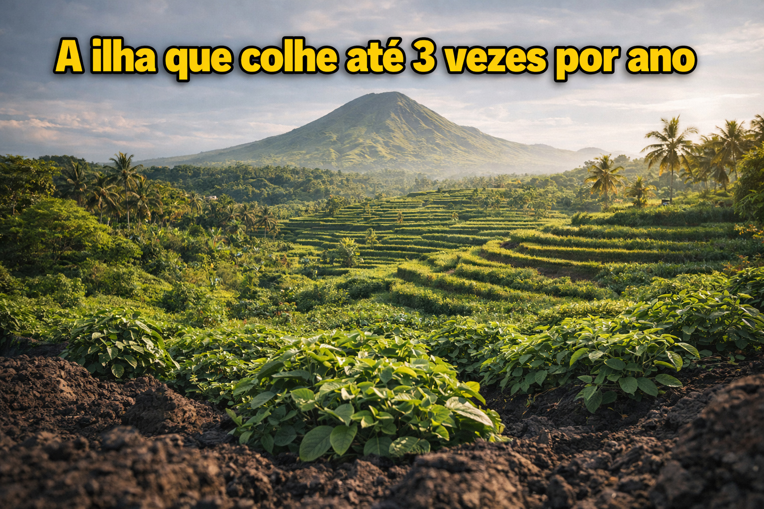 Solo vulcânico rico em minerais, temperaturas médias acima de 25 °C e até três colheitas por ano transformaram uma ilha tropical em uma das áreas agrícolas mais produtivas do planeta