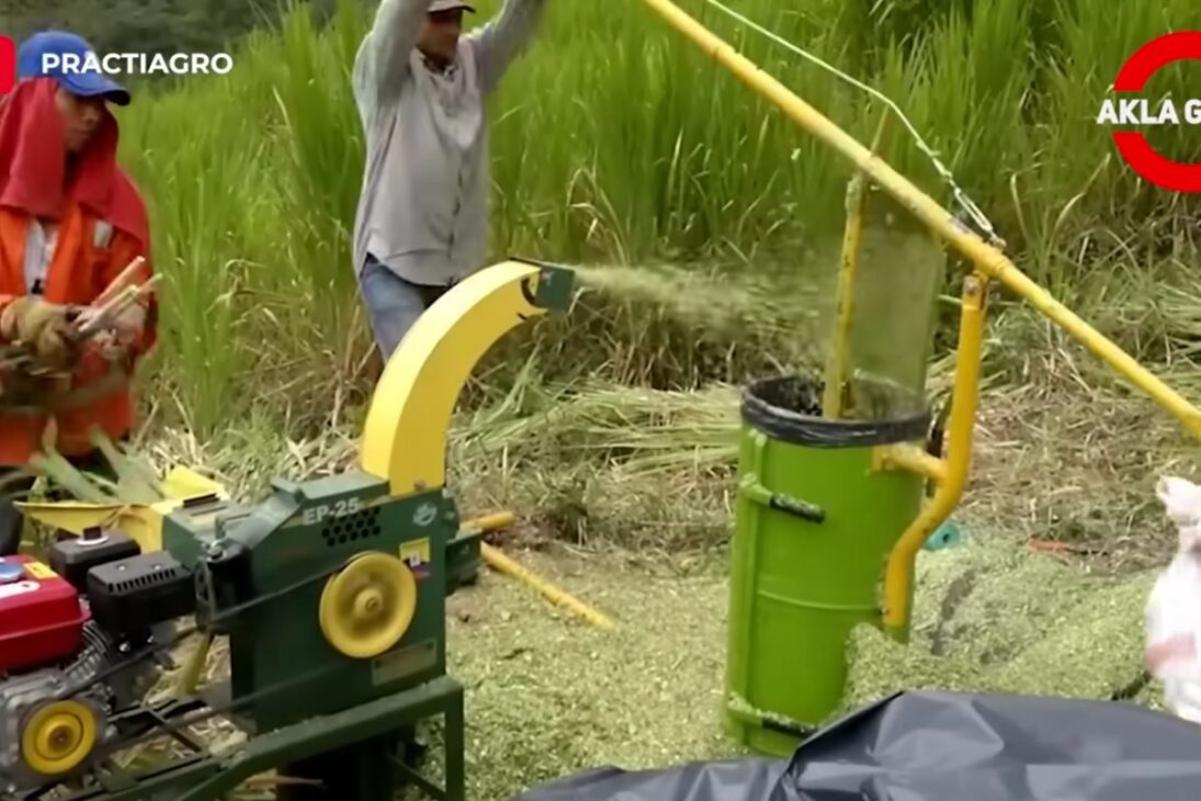 La técnica agrícola reúne inventos: máquina, triturador y siembra para triturar ración, cavar zanjas, trasplantar plántulas y cosechar con eficiencia a pequeña escala.

