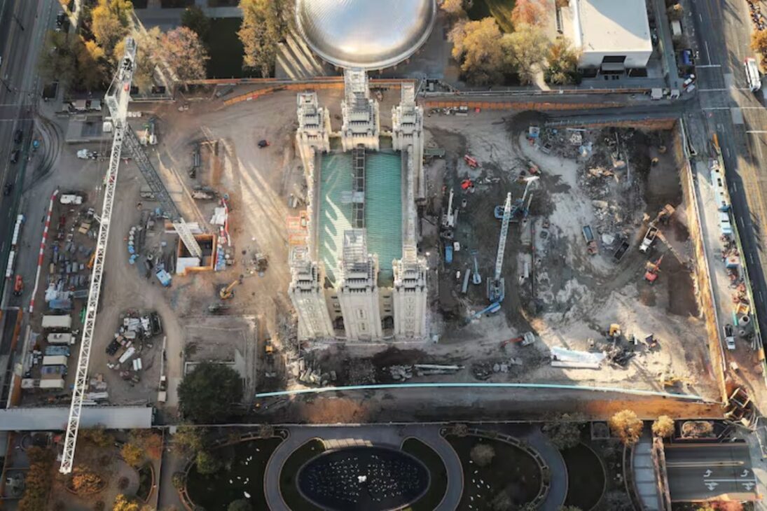 Templo en Salt Lake City recibe aislamiento de base e isoladores para reducir riesgo de terremoto, con excavación y refuerzos hasta 2026.