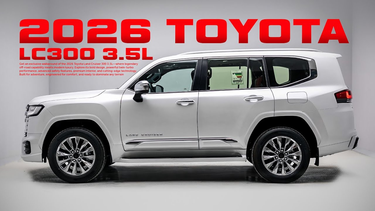 Com motor híbrido V6, até 457 cv e torque imediato nas trilhas, o Toyota Land Cruiser LC300 Hybrid 2026 se torna o Land Cruiser mais potente já produzido