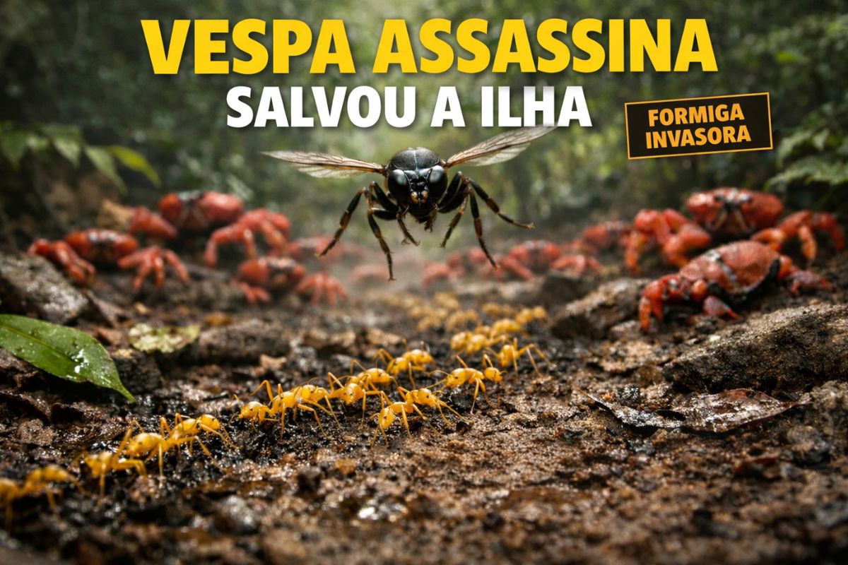 Uma formiga invasora quase acabou com a Ilha Christmas, matou milhões de caranguejos e só foi controlada quando cientistas soltaram uma vespa assassina para restaurar o equilíbrio (2)