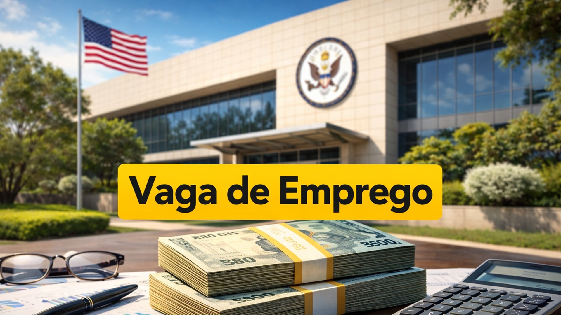 Embaixada dos EUA abre vaga de Analista de Orçamento em Brasília, com salário anual de R$ 145.687 e inscrições até 28/01/2026.