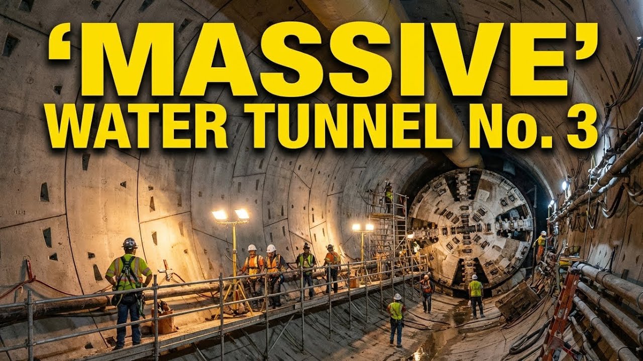 Para garantir água a mais de 8 milhões de pessoas, Nova York escavou um túnel subterrâneo por mais de 50 anos, abriu câmaras a centenas de metros de profundidade e criou o Water Tunnel No. 3, capaz de transportar 4,9 bilhões de litros por dia sob a metrópole