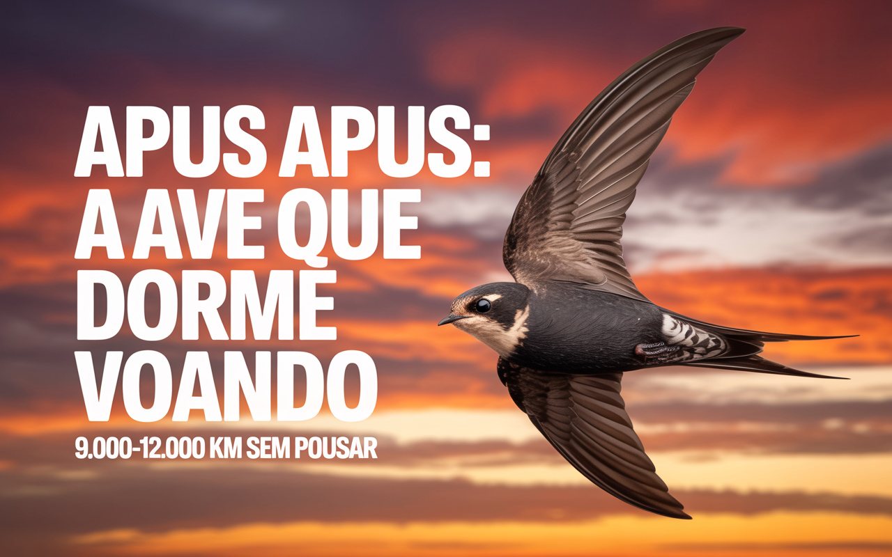 Apus apus: a ave que dorme voando, percorre entre 9.000 e 12.000 km em migração sem pousar e permanece até 10 meses consecutivos no ar com apenas metade do cérebro em repouso