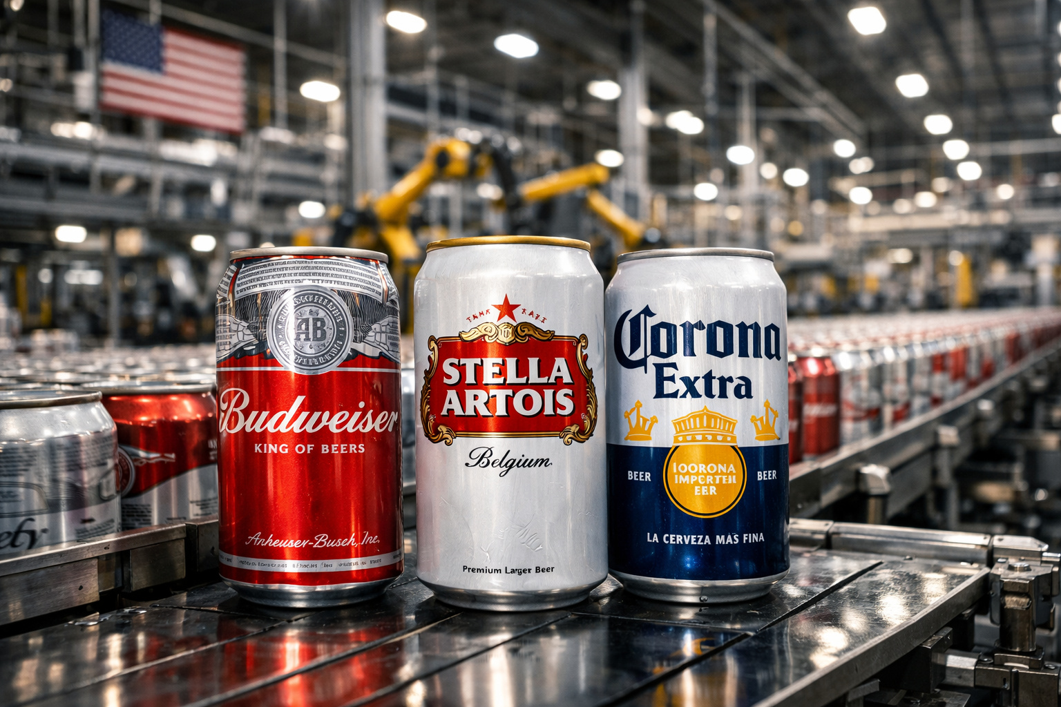 Fábrica de latas de alumínio da AB InBev nos Estados Unidos após recompra de US$ 3 bilhões