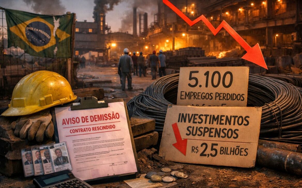 El Acero Chino Domina el Mercado y Empuja a la Siderurgia Brasileña a una Caída: El Sector Perdió 5,1 Mil Empleos y Suspendió R$ 2,5 Mil Millones en Inversiones