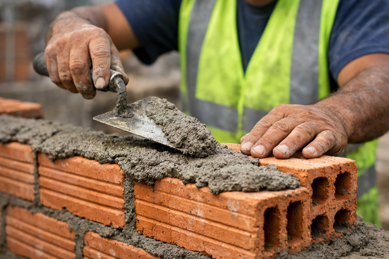 Canteiro de obras no Brasil com poucos trabalhadores, representando o apagão de mão de obra na construção civil