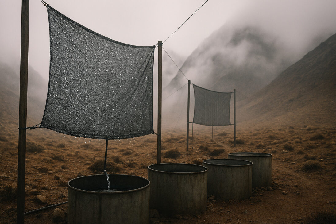 Marruecos, Guatemala, Chile y Perú ya captan cerca de 51.300 litros de agua por día directamente de la neblina con redes gigantes que funcionan sin electricidad, abasteciendo comunidades enteras donde la lluvia es escasa