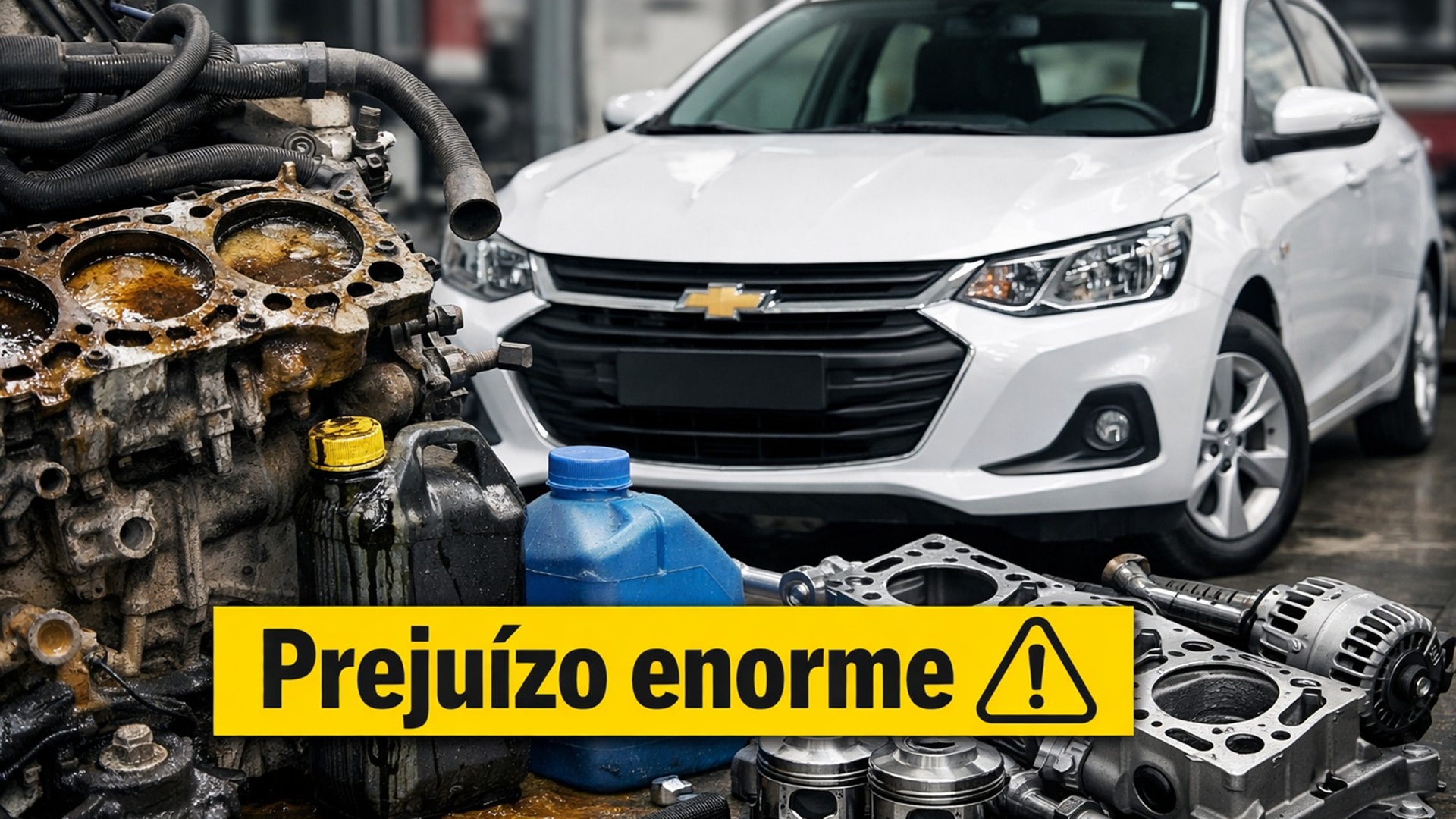 Superaquecimento em Ônix 1.0 leva à troca completa do motor; manutenção com peças originais e turbina nova soma R$ 28,4 mil.