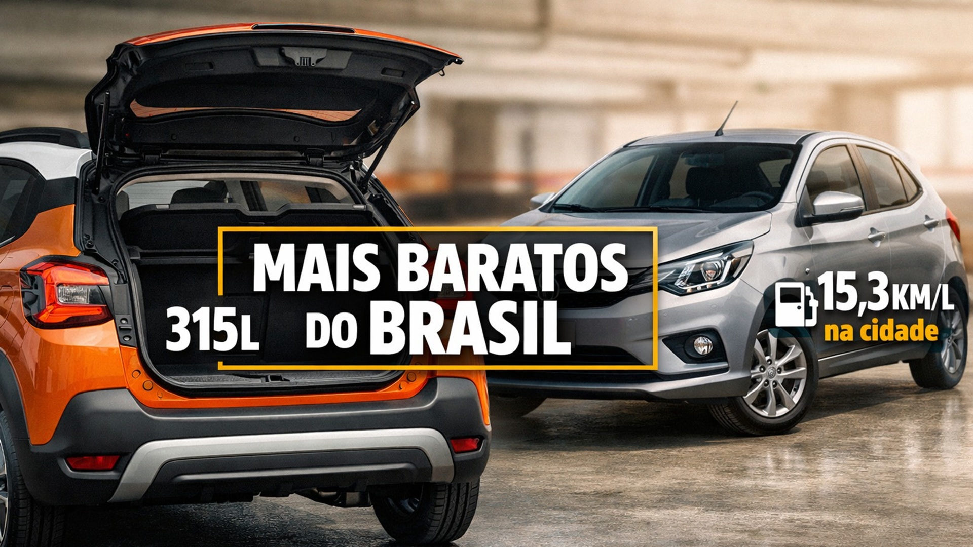 Veja os 5 carros mais baratos do Brasil em 2026. Citroën C3 lidera a R$ 75.990 e Peugeot 208 traz teto solar na lista.