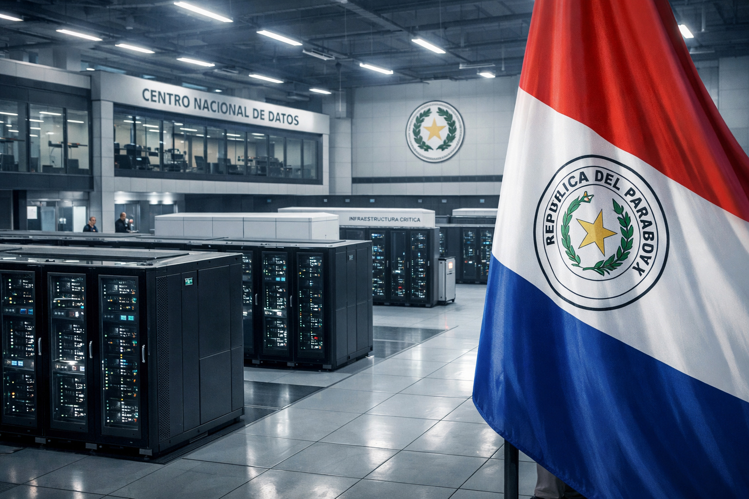 Centro de dados Tier III do Paraguai voltado à nuvem soberana e à modernização digital do governo.