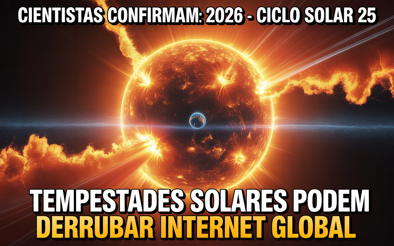 Cientistas confirmam: em 2026 o Sol entra no auge do Ciclo Solar 25, com ejeções de massa coronal acima de 1 bilhão de toneladas e tempestades capazes de derrubar redes elétricas, satélites e a internet global