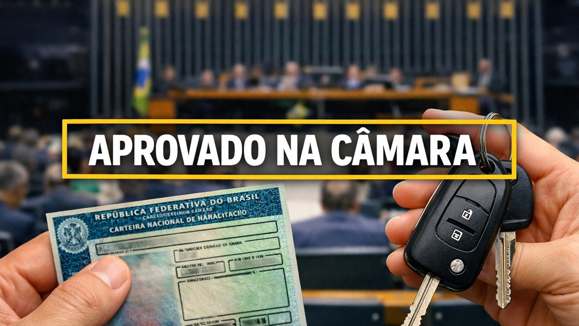 Câmara aprova mudança que prioriza pessoas com deficiência de baixa renda na CNH gratuita; proposta segue para análise final.