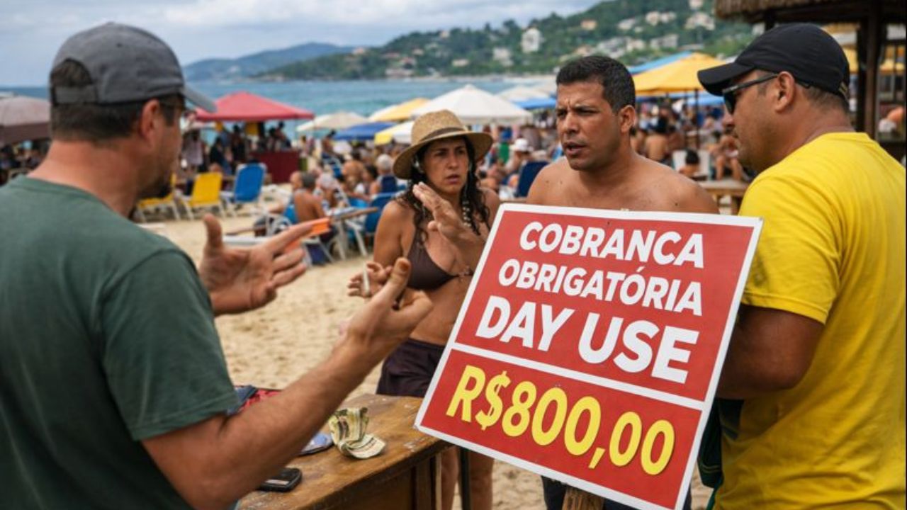 Práticas abusivas em praias brasileiras incluem consumação mínima e cobranças irregulares no litoral, apesar de proibição por lei.