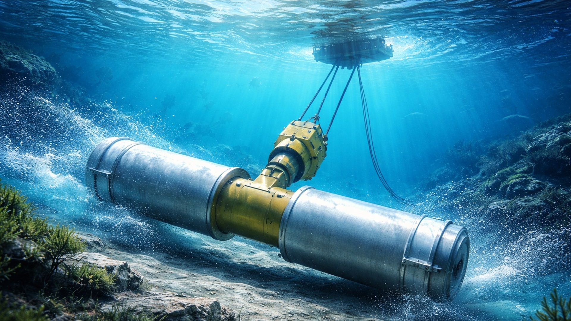 Sistema com cilindro submerso converte vibrações das correntes oceânicas em energia elétrica, alcançando 15% de eficiência em testes laboratoriais.