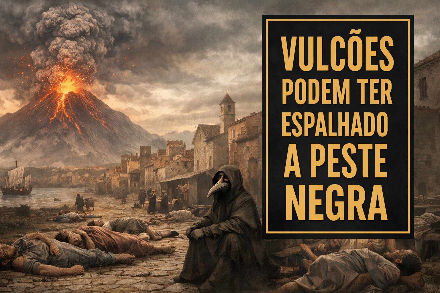 Peste Negra, Vulcões, Erupções