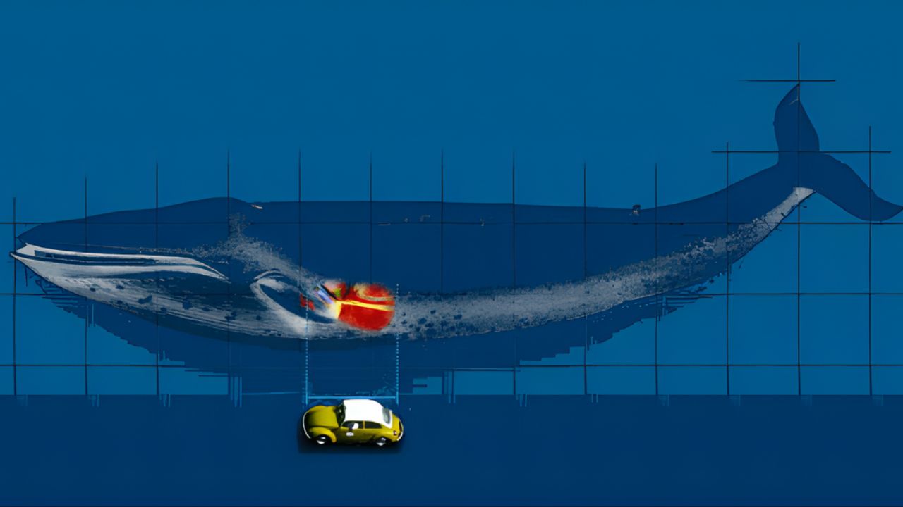 El corazón de la ballena azul puede pesar más que un coche y bombear más de 220 litros de sangre por latido, adaptándose a inmersiones profundas.