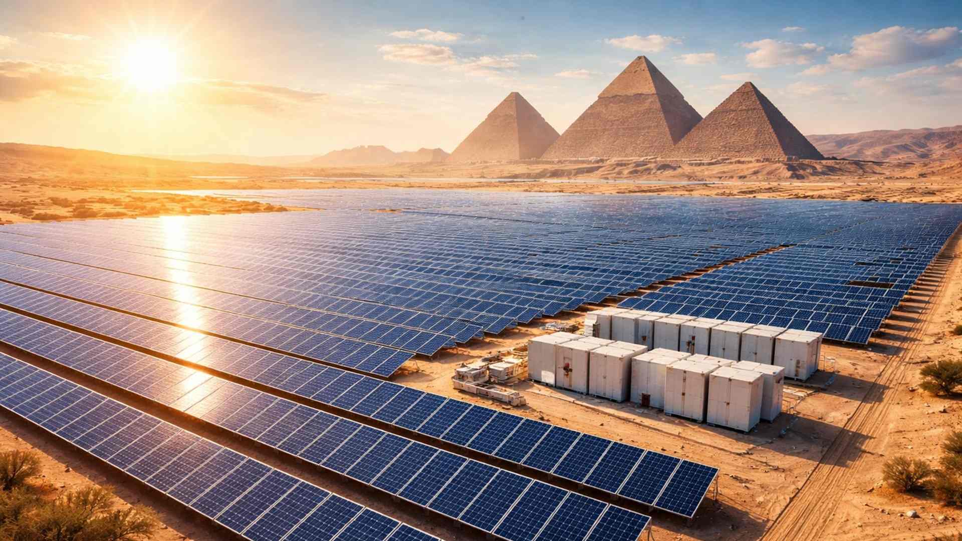 Projeto solar híbrido de 1 GW no Egito alcança fechamento financeiro com apoio do AfDB e integra estratégia oficial de energia renovável até 2030.