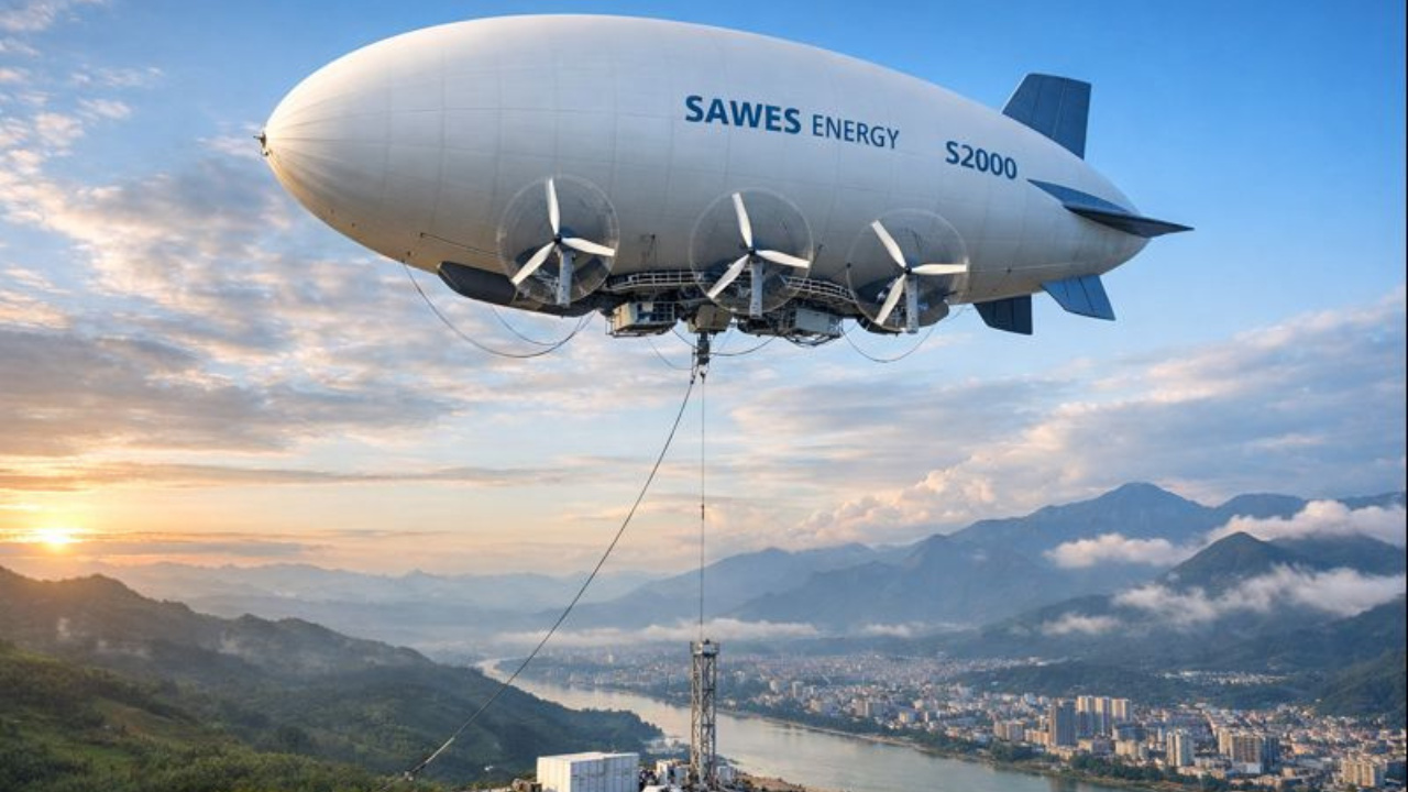 Inovação energética chinesa testa energia eólica flutuante em alta altitude, abrindo novas possibilidades para geração limpa urbana.