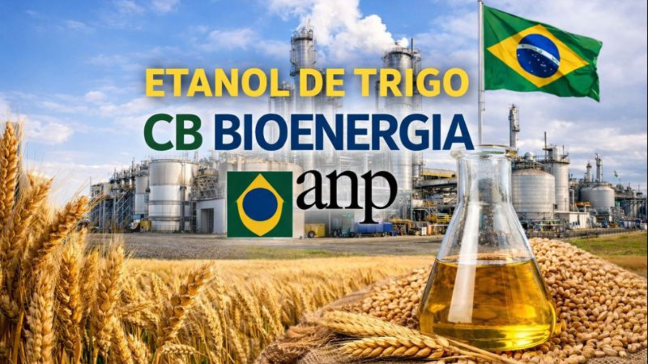 Com aval da ANP, CB Bioenergia inicia produção de etanol de trigo em Santiago e projeta expansão do biocombustível até 2027.