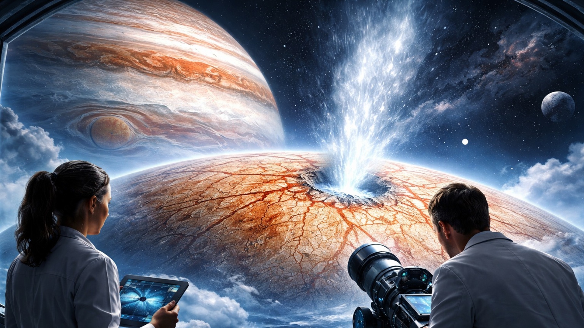 Estudo indica que o oceano sob o gelo de Europa pode ser geologicamente inativo e sem energia para sustentar vida microbiana.