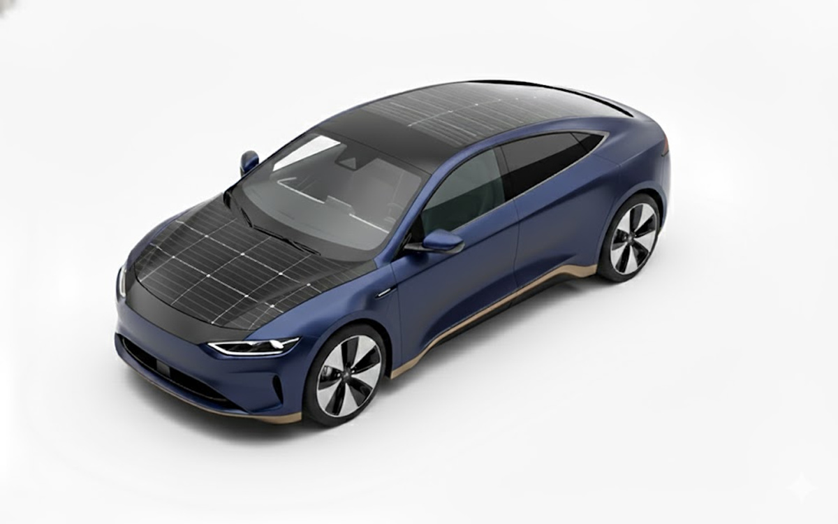 Solarstic revela painéis solares de polímero para carros na CES 2026. Tecnologia gera 500W e adiciona 80 km de autonomia diária.