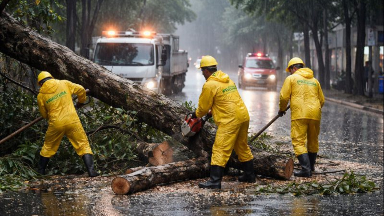 Campinas determinou o fechamento de parques após chuvas intensas superarem o limite previsto em decreto municipal.